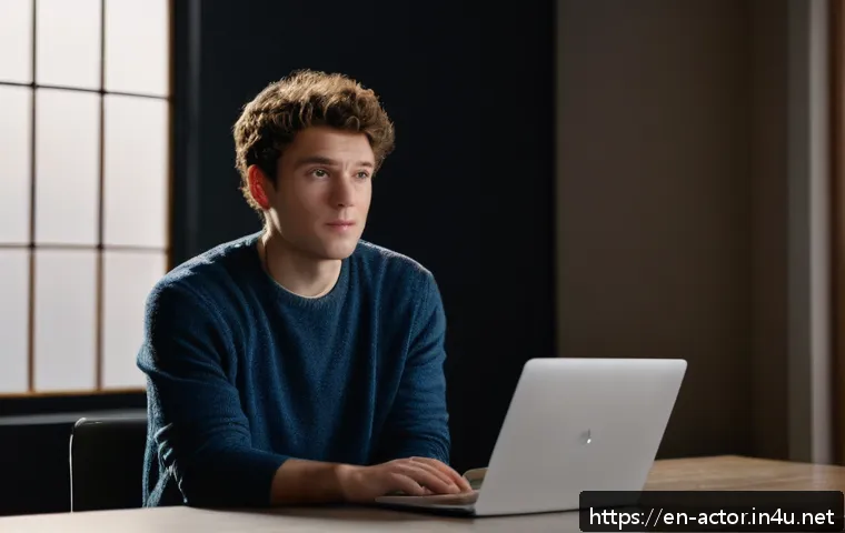 연극배우 실기시험 팁 - A young adult actor performing a monologue in a cozy, softly lit room designed as a virtual audition...